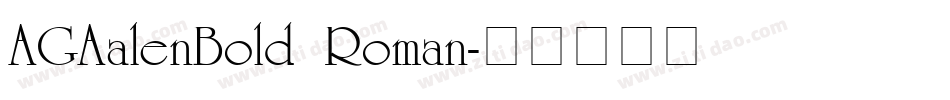AGAalenBold Roman字体转换
